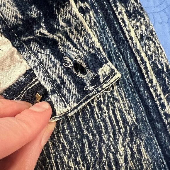Vintage Margo club women jeans acid wash dark blue small 80s - Picture 13 of 15